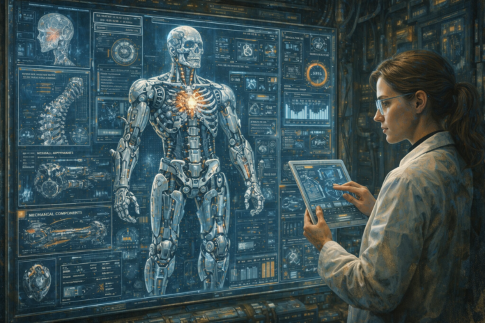 Ilustrasi Transhumanisme (Image: generate ai chatgpt)